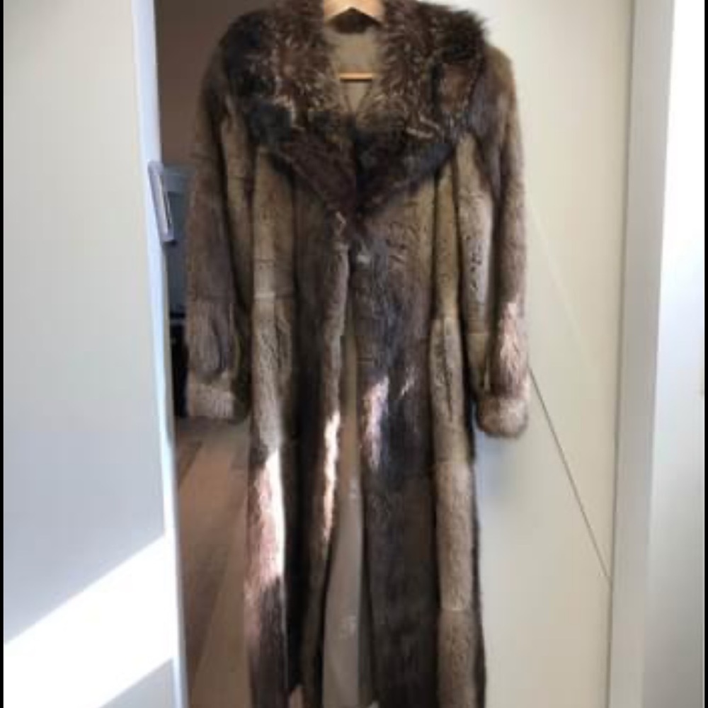 Real fur coat